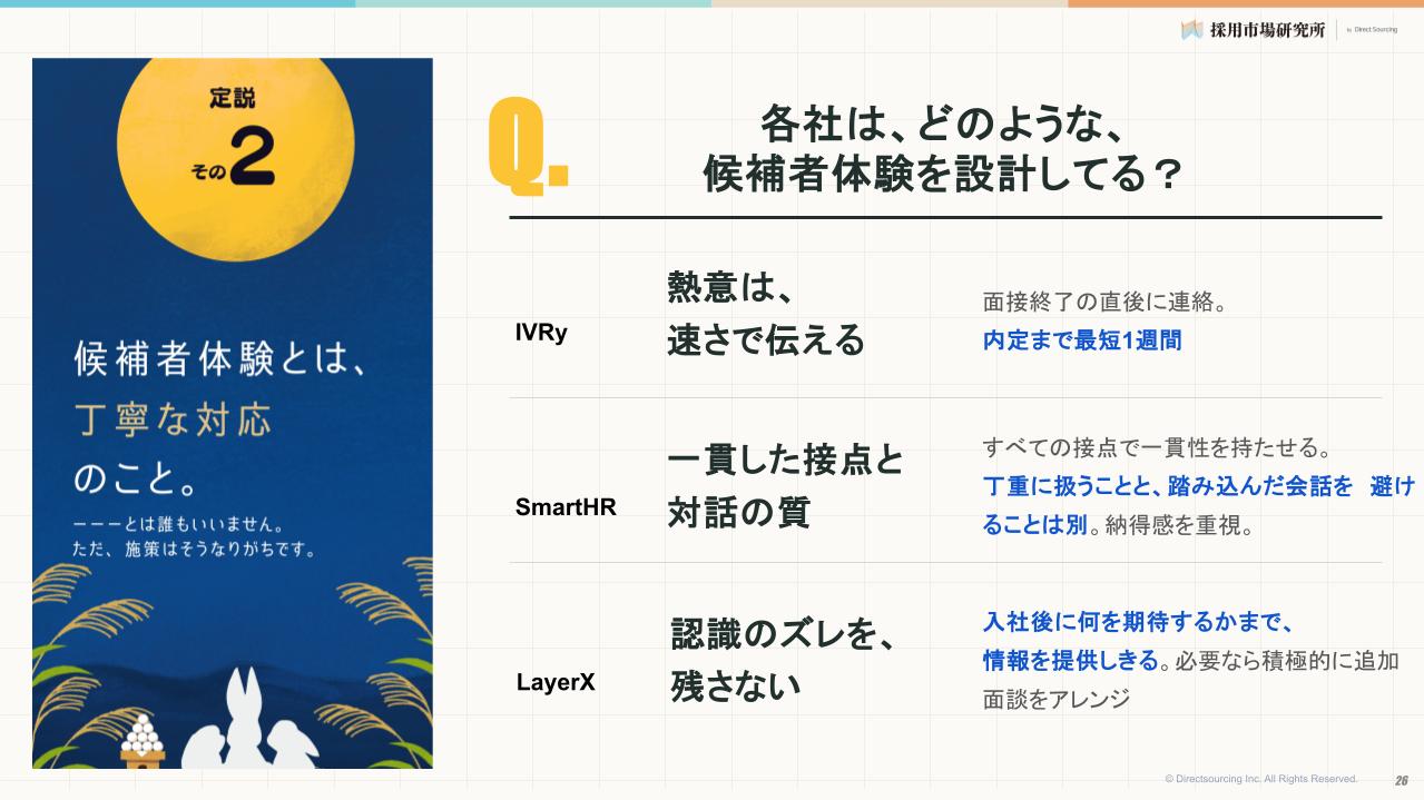 3社がこだわる候補者体験